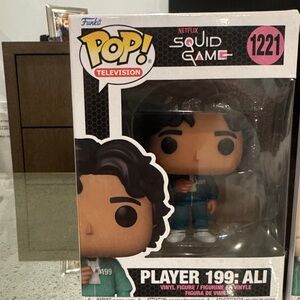 Funko Pop! Squid Game Ali Figure player 195 and player 01 squid game collectible